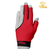 Tiger-X Pro Billiard Glove for Left Hand Red L
