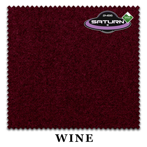 10 ft Championship Saturn II Teflon® Wine Pool Table Cloth with 6 Pre-Cut Rails