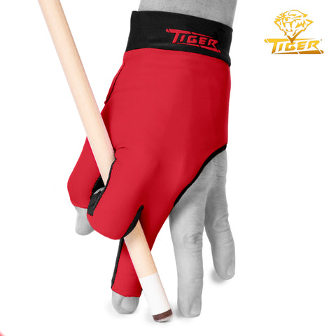 Tiger-X Pro Billiard Glove for Left Hand Red XL
