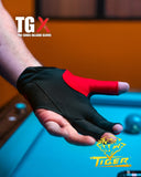 Tiger-X Pro Billiard Glove for Left Hand Red L