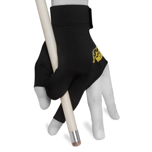 Predator Billiard Glove for Left Hand Black w/Yellow Logo XXS
