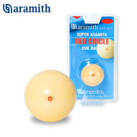 Super Aramith Pool Cue Ball 2 1/4" with Red Circle in a Blister