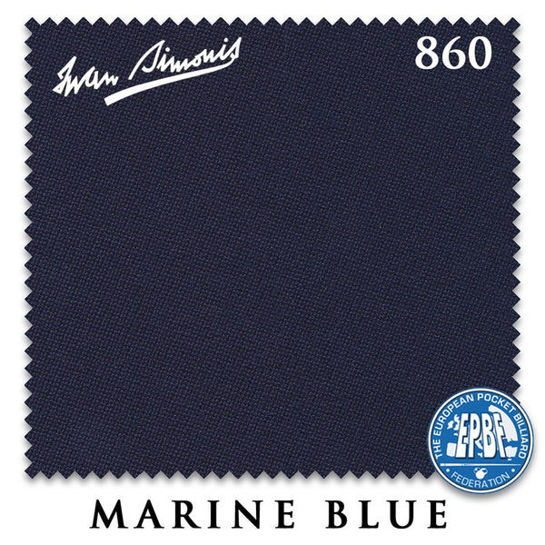 7 ft Simonis 860 Marine Blue Pool Table Cloth with 6 Pre-Cut Rails
