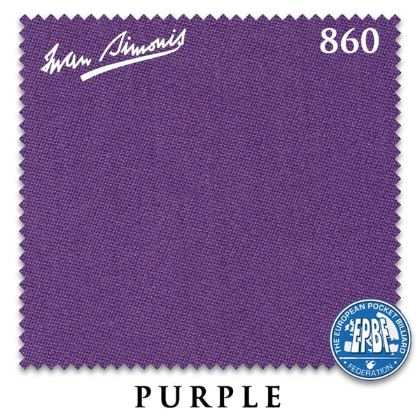 7 ft Simonis 860 Purple Pool Table Cloth with 6 Pre-Cut Rails