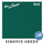 7 ft Simonis 860 Simonis Green™ Pool Table Cloth with 6 Pre-Cut Rails