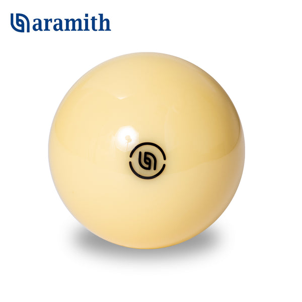 Aramith Tournament Pool Cue Ball 2 1/4" with Black Logo