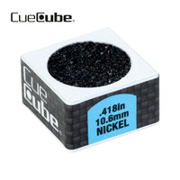 Cue Cube Tip Tool 2 in 1 Nickel Radius (.418") White