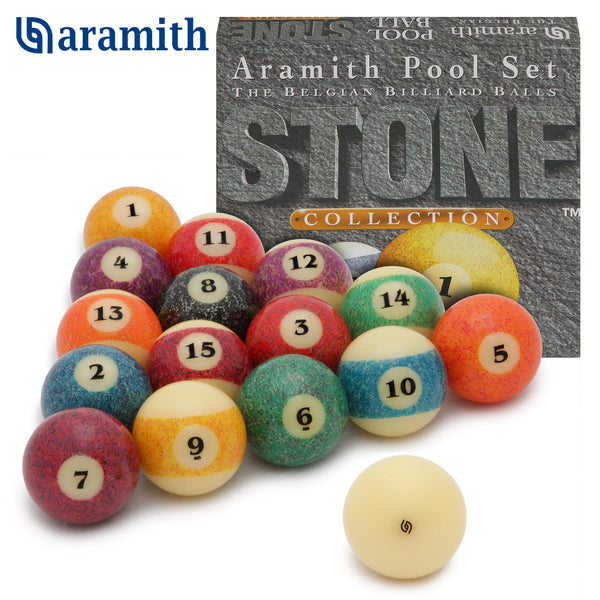 Aramith Stone Billiard Pool Ball set 2 1/4" Granite Look