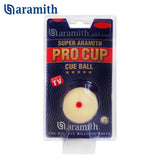 Super Aramith Pro-Cup Pool Cue Ball 2 1/4" 6 Red Dots in a blister