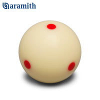 Super Aramith Pro-Cup Pool Cue Ball 2 1/4" 6 Red Dots in a blister