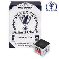 Silver Cup Billiard Chalk Black 12 pcs