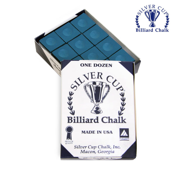 Silver Cup Billiard Chalk Blue 12 pcs