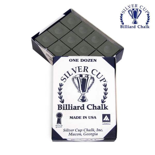 Silver Cup Billiard Chalk Olive 12 pcs