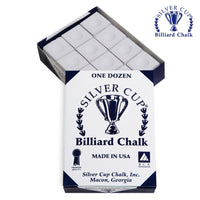 Silver Cup Billiard Chalk White 12 pcs