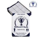 Silver Cup Billiard Chalk White 12 pcs