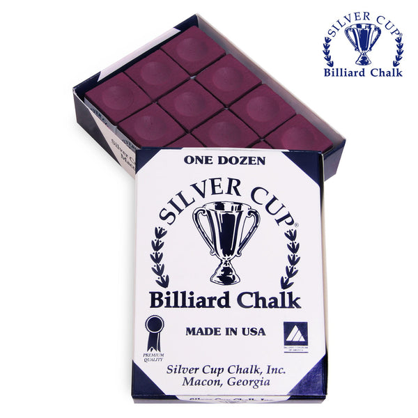 Silver Cup Billiard Chalk Wine 12 pcs