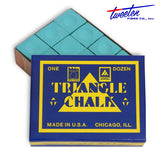 Triangle Billiard Chalk Green 12 pcs