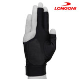 Longoni Billiard Glove Black Fire 2.0 for Right Hand L