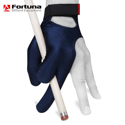 Fortuna Billiard Glove Classic w/Strap Blue S